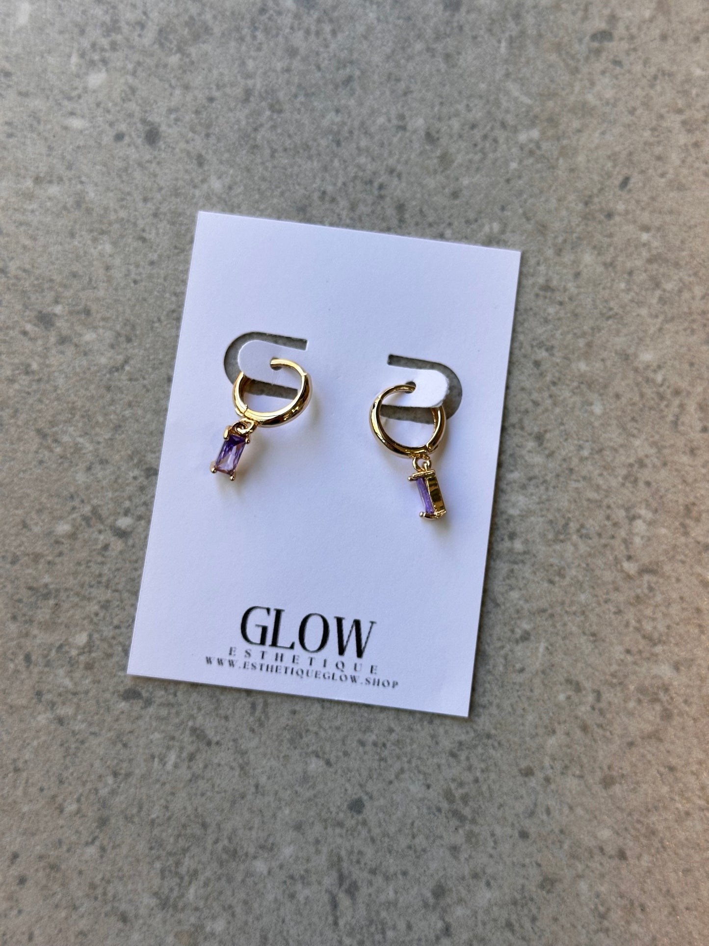Boucles d’oreilles Gia Mauve - Or
