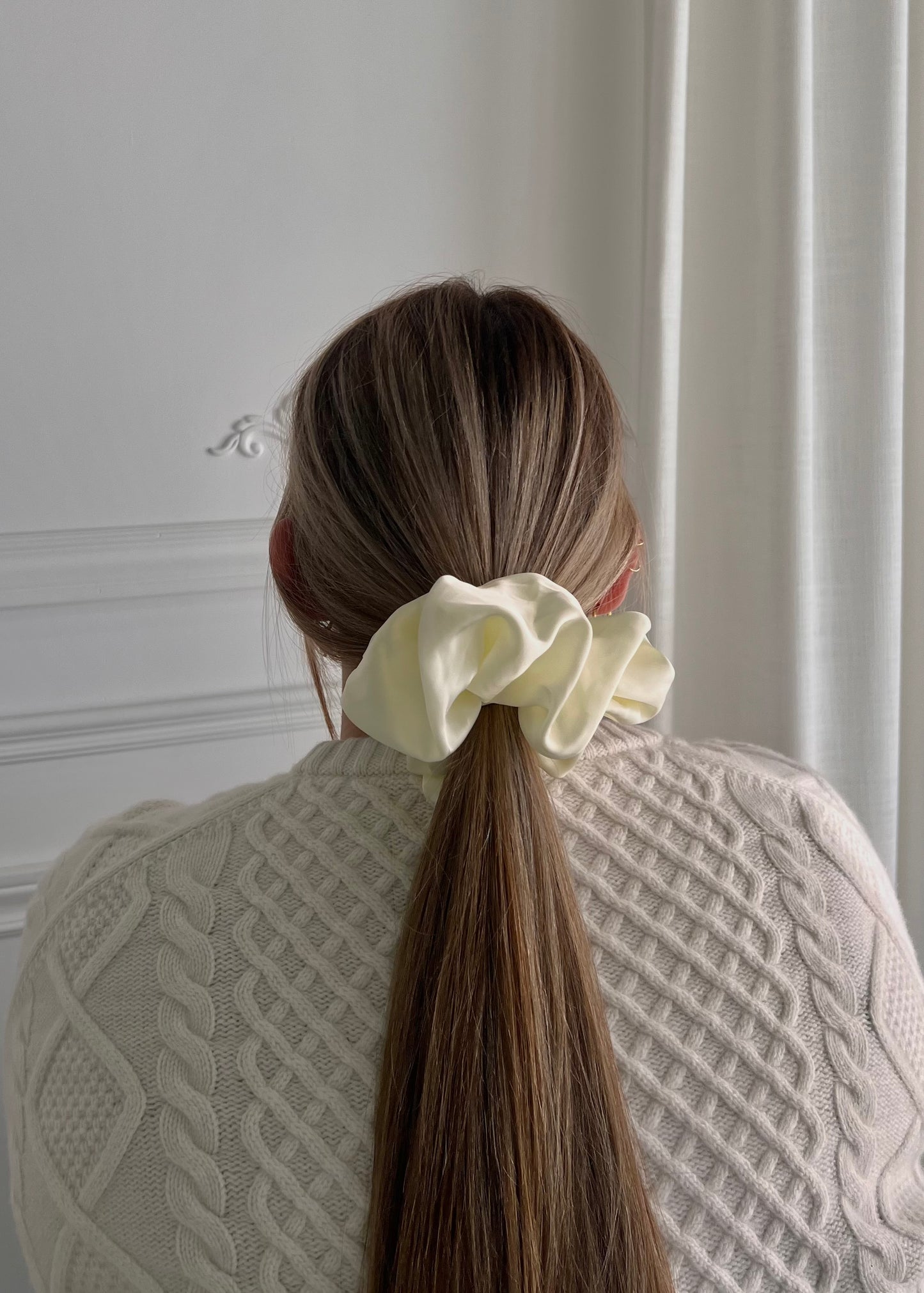 Chouchou XL - Blanc jaune