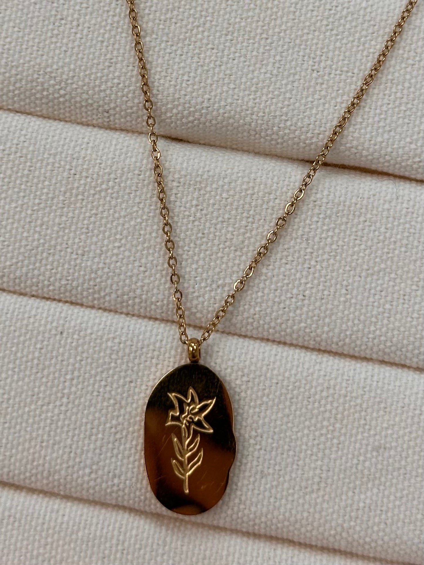 Collier Fleur Décembre - Or