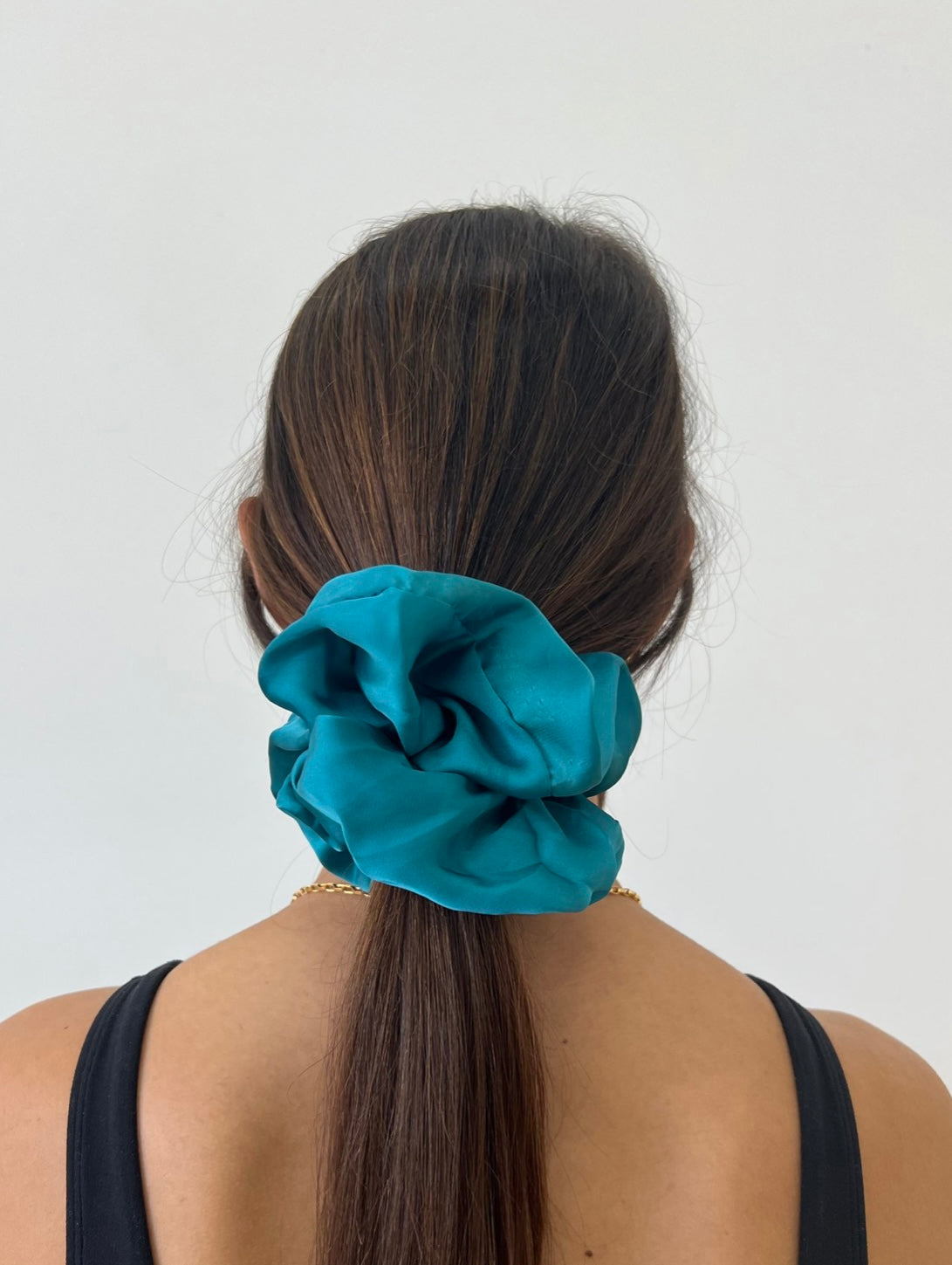 Chouchou XL - Bleu paon