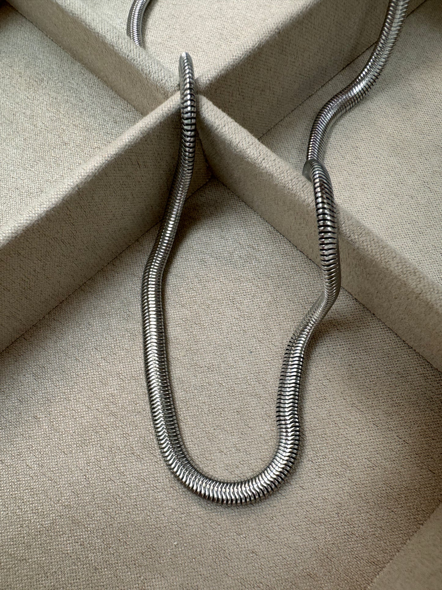 Collier Snake 4mm - Argent