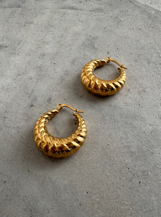 Boucles d’oreilles Torsade XL - Or