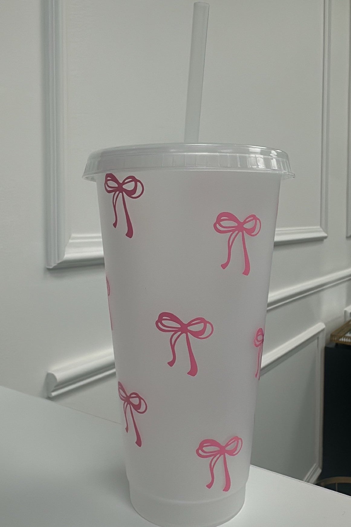 Verre plastique - Boucles roses #2