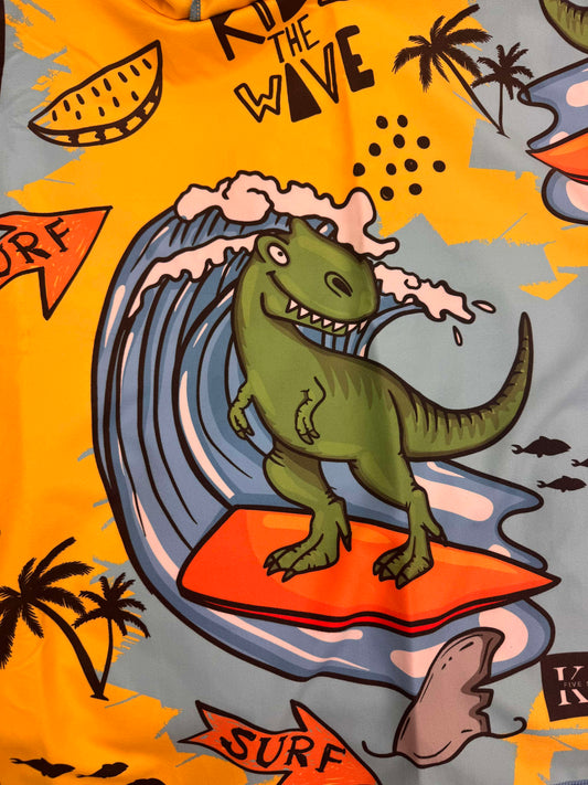 Poncho en microfibre pour enfant – Dino Surf