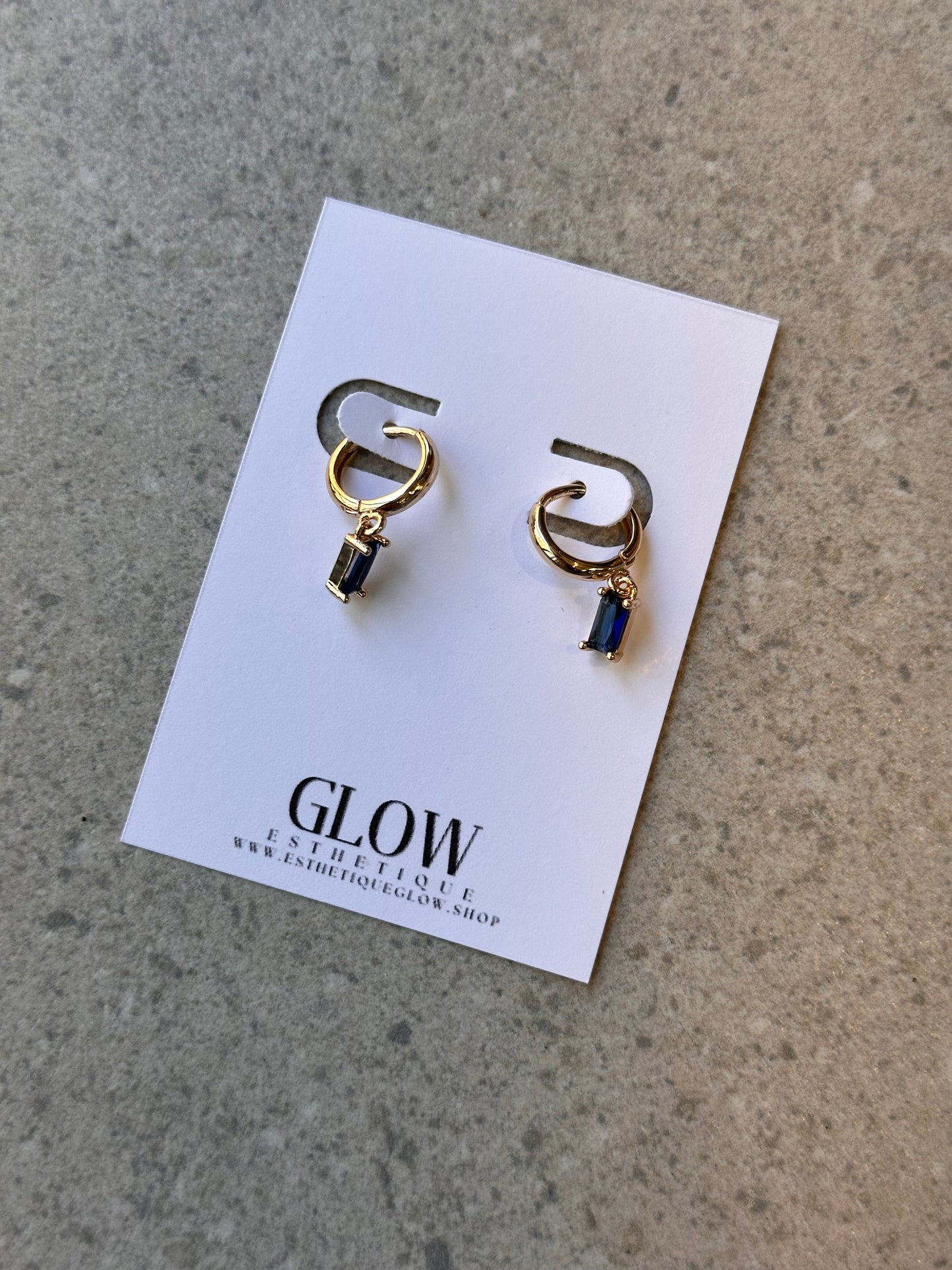 Boucles d’oreilles Gia Bleue - Or