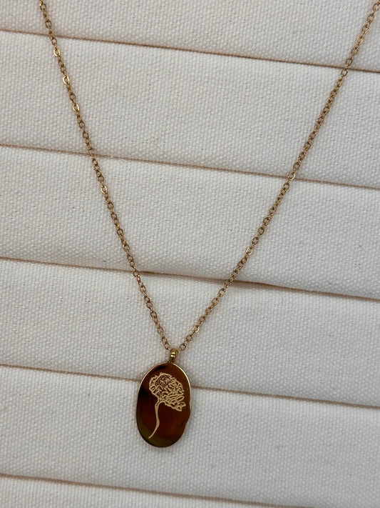 Collier Fleur Novembre - Or