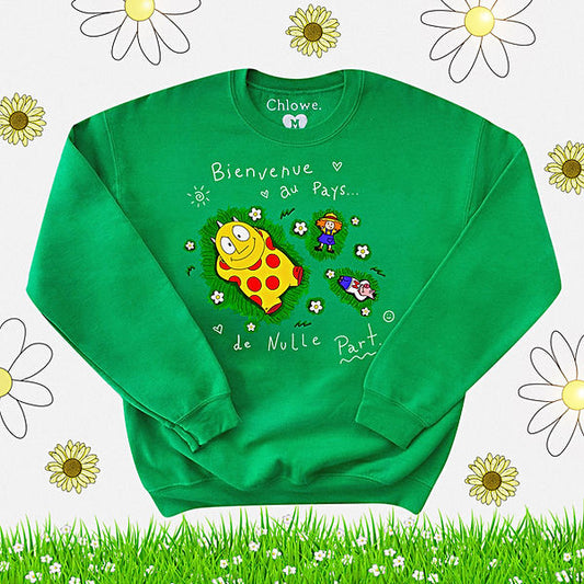 Crewneck Bête féroce vert
