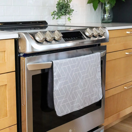 Linge à vaisselle en microfibre – Gris abtrait