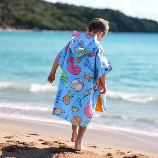 Poncho en microfibre pour enfant – Destination soleil